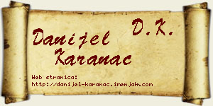 Danijel Karanac vizit kartica